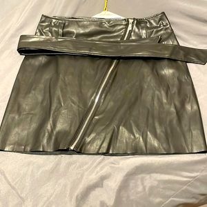 Rachel Roy Leather mini skirt with adjustable belt.